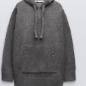 Zara S oversized gray hoodie
